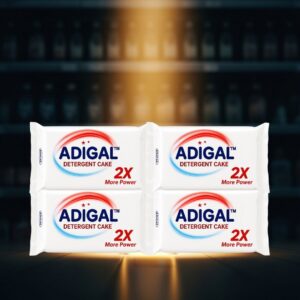 Adigal White detergent soap pack of 4 for clothes cleaning