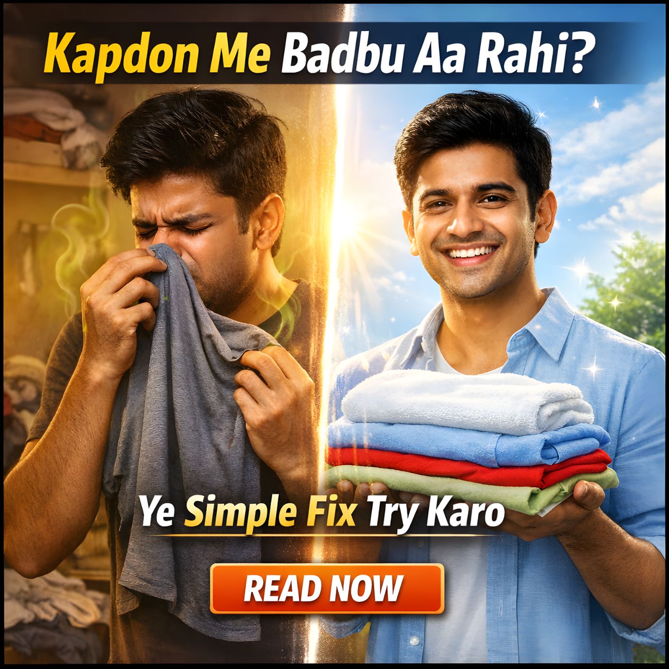 kapdon me badbu kaise hataye clothes smell problem vs fresh clothes