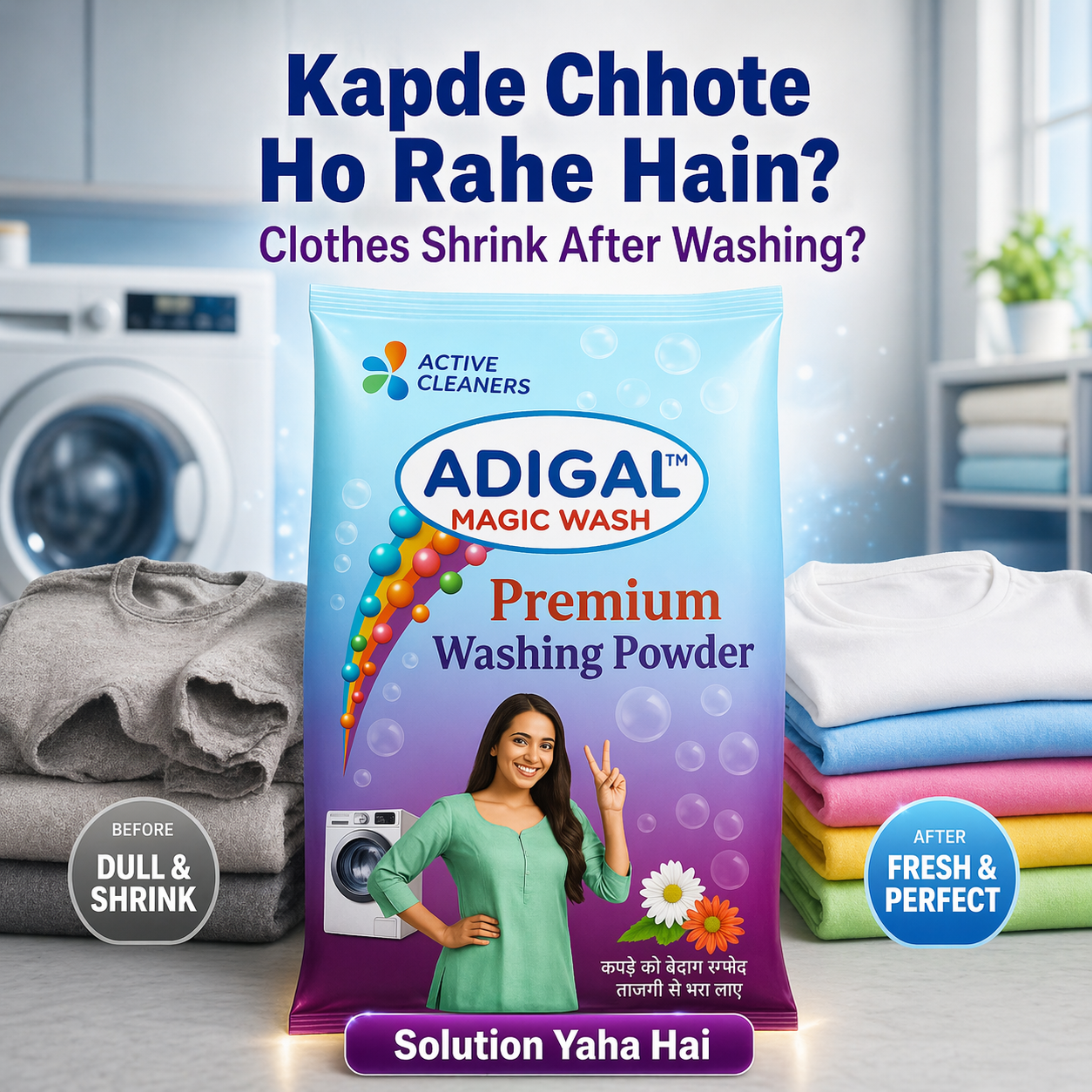 clothes shrink after washing solution adigal detergent powder