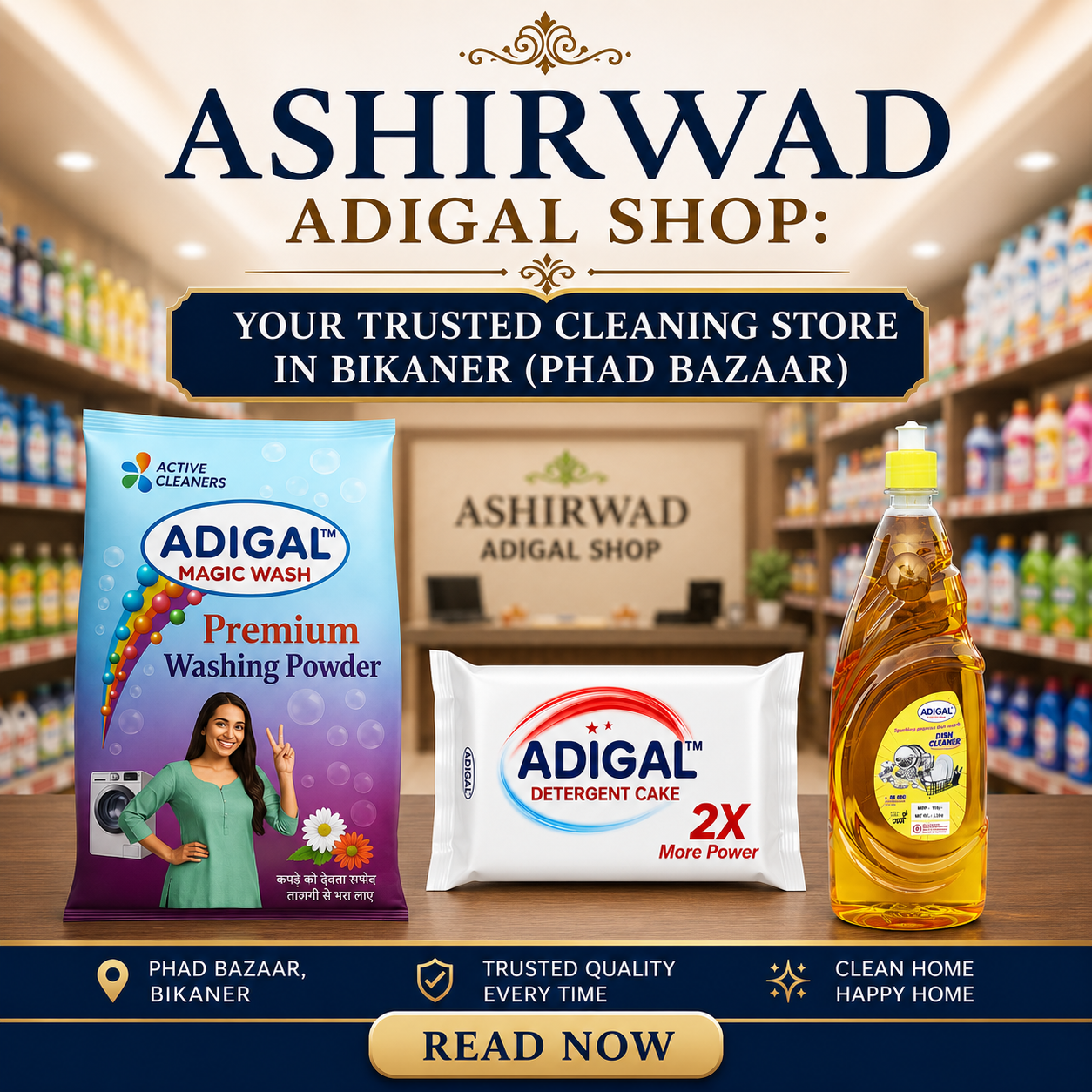 Cleaning Store in Bikaner: Visit Ashirwad Adigal Shop | Phad Bazaar
